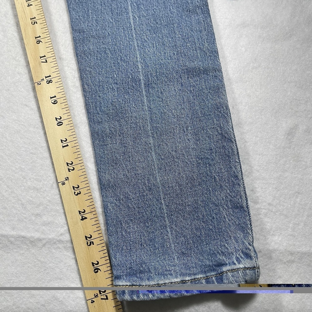 Levi's Premium 501 Skinny Jeans W25 L28 Button Fly Blue Stretch Denim Women's - Picture 13 of 13